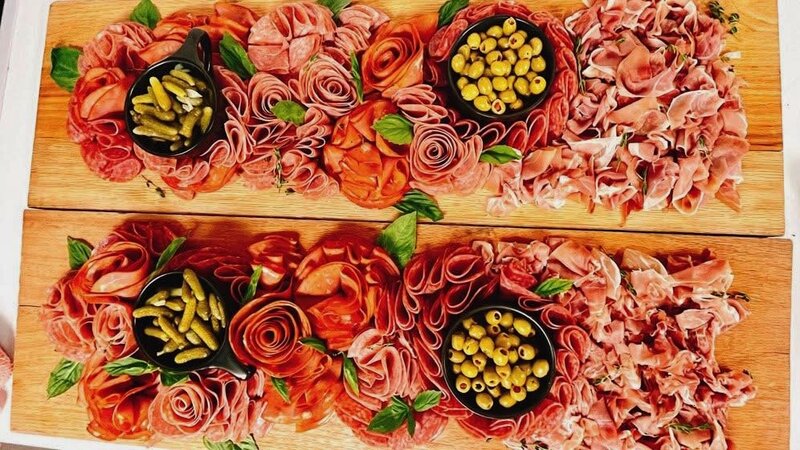 Elegant charcuterie and cheese display for events