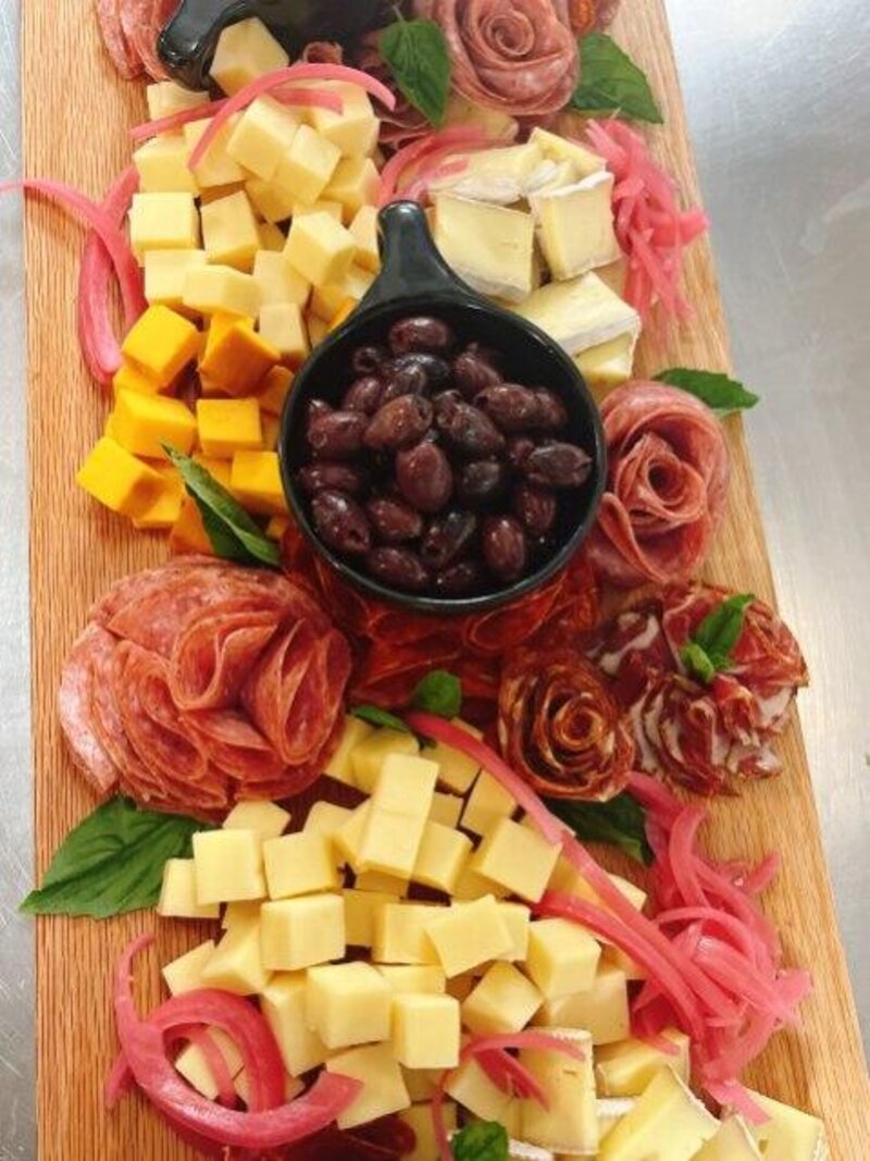 Custom charcuterie board for weddings and celebrations