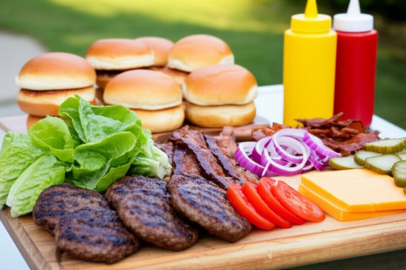 Build your own burger bar for graduation party